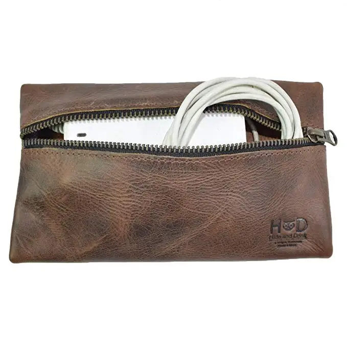 Кожаный универсальный чехол для зарядного устройства MacBook iPad ноутбука ручной