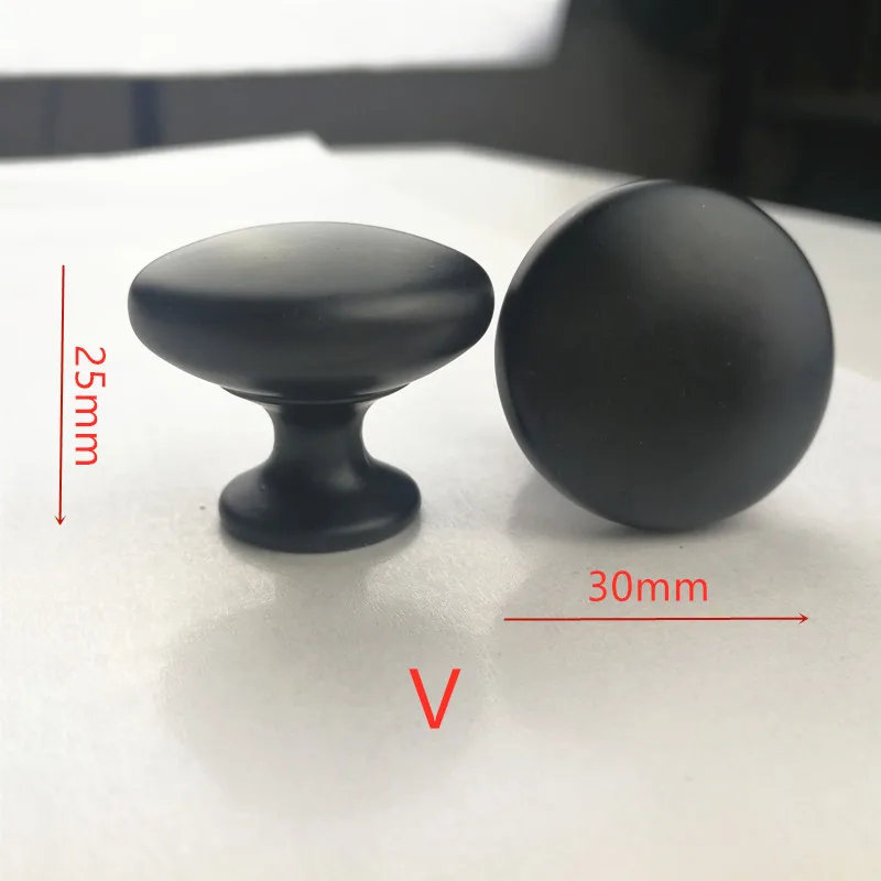 Черные однотонные ручки диаметром 30 мм фурнитура для шкафа ручка-в | Обустройство