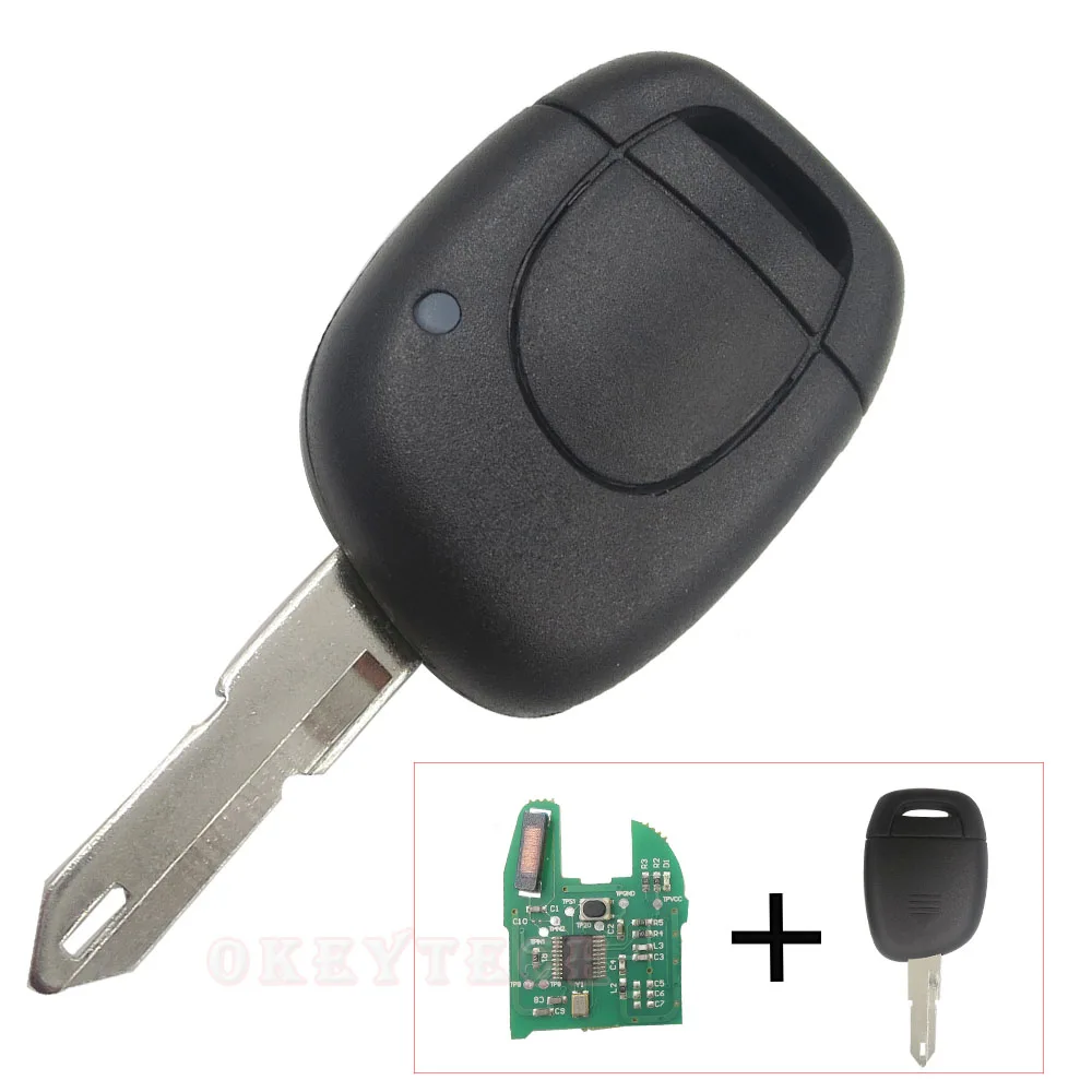 OkeyTech авто дистанционный ключ ID46 чип 433 МГц для Renault Clio 2001 2002 2003 2004 2005 1 Кнопка Замена