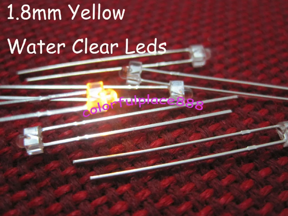 100 шт 1 8 мм желтый ультра яркий прозрачный светодиодный светильник|yellow led|ultra