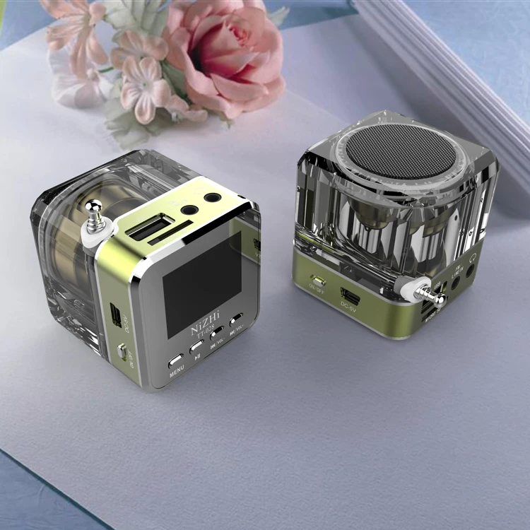 Портативный радиоприемник FM приемник мини динамик цифровой ЖК звук Micro SD/TF Музыка