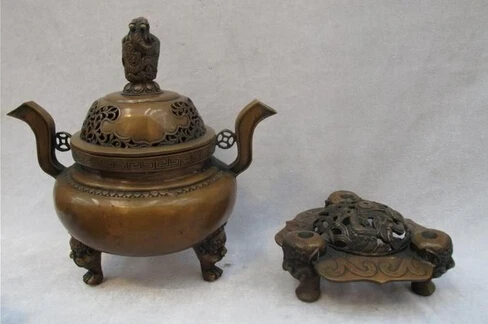 Bi003257 Тибетский буддизм народная бронзовая резная статуя дракона Королевского