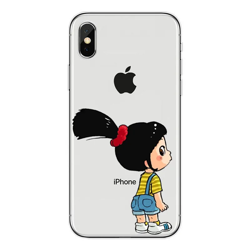 L002 Agnes Пушистый Единорог TPU Caso Capa de Мягкий силиконовый чехол для Apple iPhone 6 7 4 8 plus X 5 прозрачный чехол
