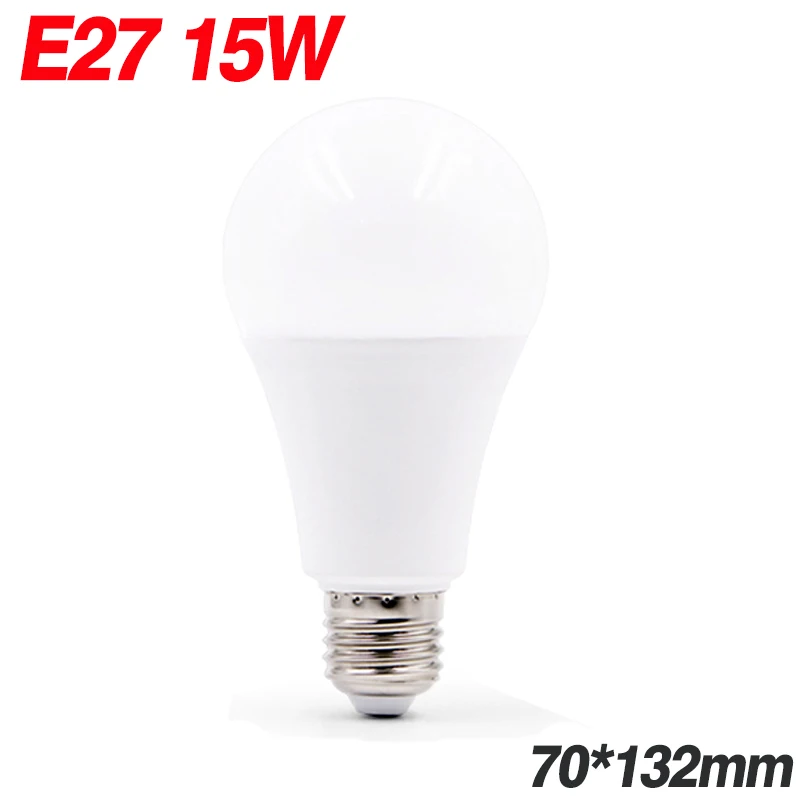 E27 15W 220V KARWEN Ampoule светодиодный светильник E27 E14 3 Вт 5 Вт 7 Вт 9 Вт 12 Вт 15 Вт 18 Вт Smart IC светодиодный светильник Холодный белый лампада Bombilla лампа - Испускаемый цвет: E27 15W 220V