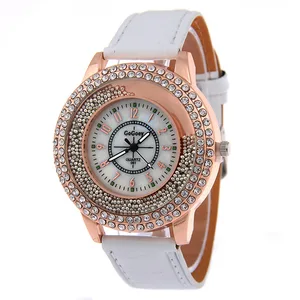 Часы наручные женские кварцевые с кожаным ремешком, 8A20