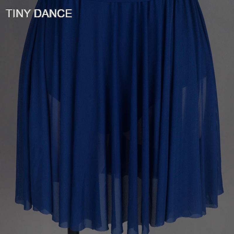 Темно синее трико с блестками кружевное и Сетчатое платье для балета Лирический