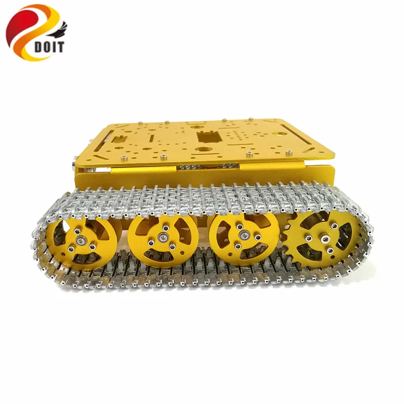 Все металлические гусеничный rc робот гусеничные шасси танка модели Chase caterpillar с