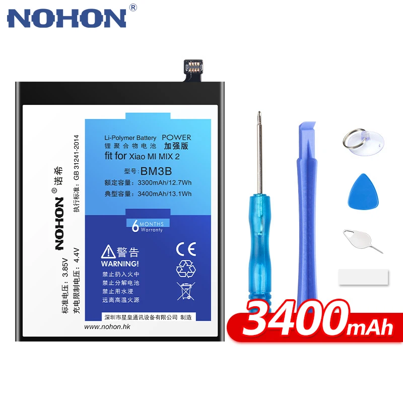 NOHON BN31 BN36 BM3A BM3B BM36 Батарея для Xiaomi mi 5x 6X 5S x2 Note3 x 2 Note 3 замена полимерная батарея Batteria