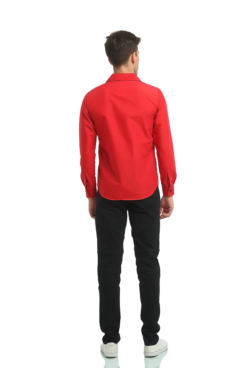 2017 Для мужчин S Рубашки домашние муж. с длинным рукавом рубашка Slim Fit Смешанный