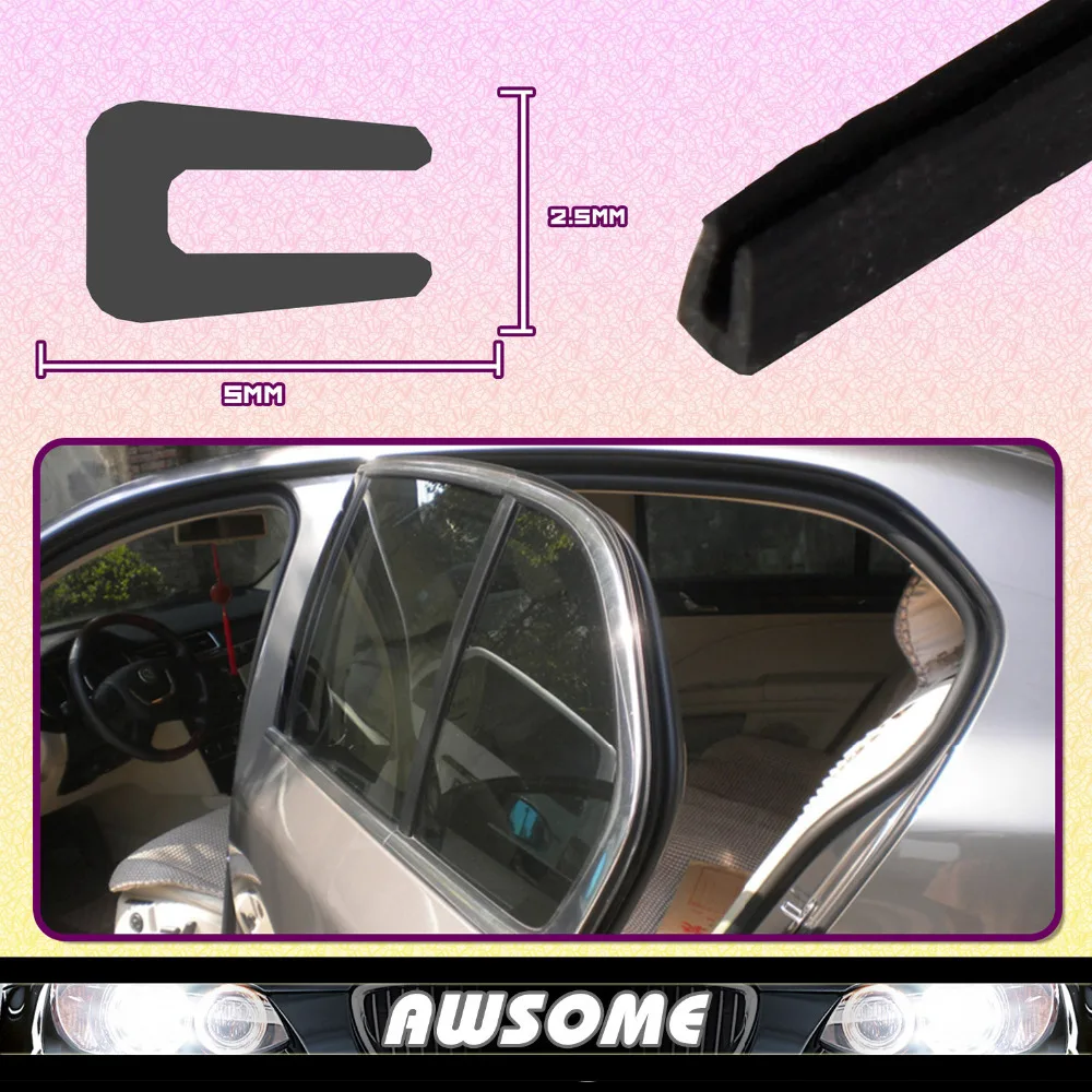 120cm Rubber Edge Trim Seal noise muffler Heat Resistance Cold Dust Belt Weatherstrip #54#55#57#58 | Автомобили и мотоциклы