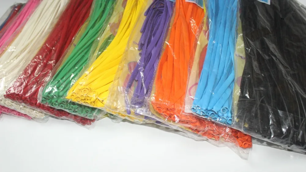 

100pcs/lot Multiple Colour balloon Wedding Decoration Birthday Party Magic Balloons Kids Baby Assorted Latex Long Air Globos