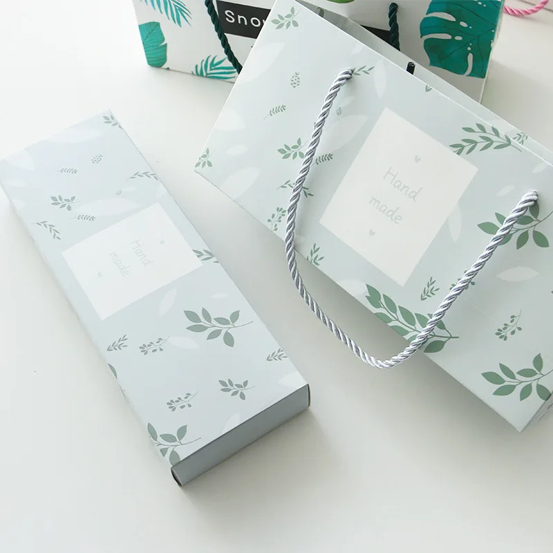 Креативный Фламинго зеленые листья сумка нуга Печенье Подарочная коробка