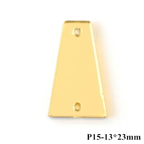 P15-13x23mm Пробивая по доступной цене! 50 шт. шампанское зеркало пришить стразы неправильной формы акриловые зеркала на камнях со стразами для свадьбы платье B3597 - Цвет: P15-13x23mm