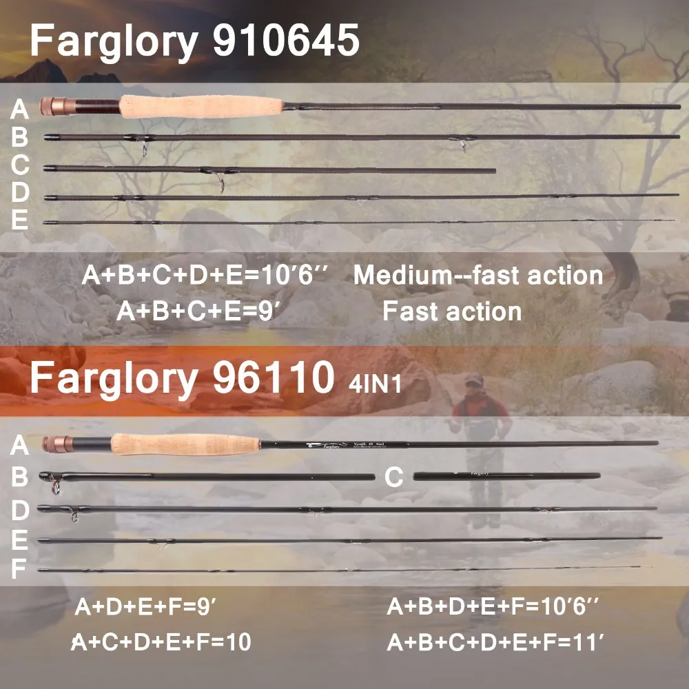 Рыболовная удочка для ловли нахлыстом Maximumcatch Farglory Nymph с 16 &quotдополнительным