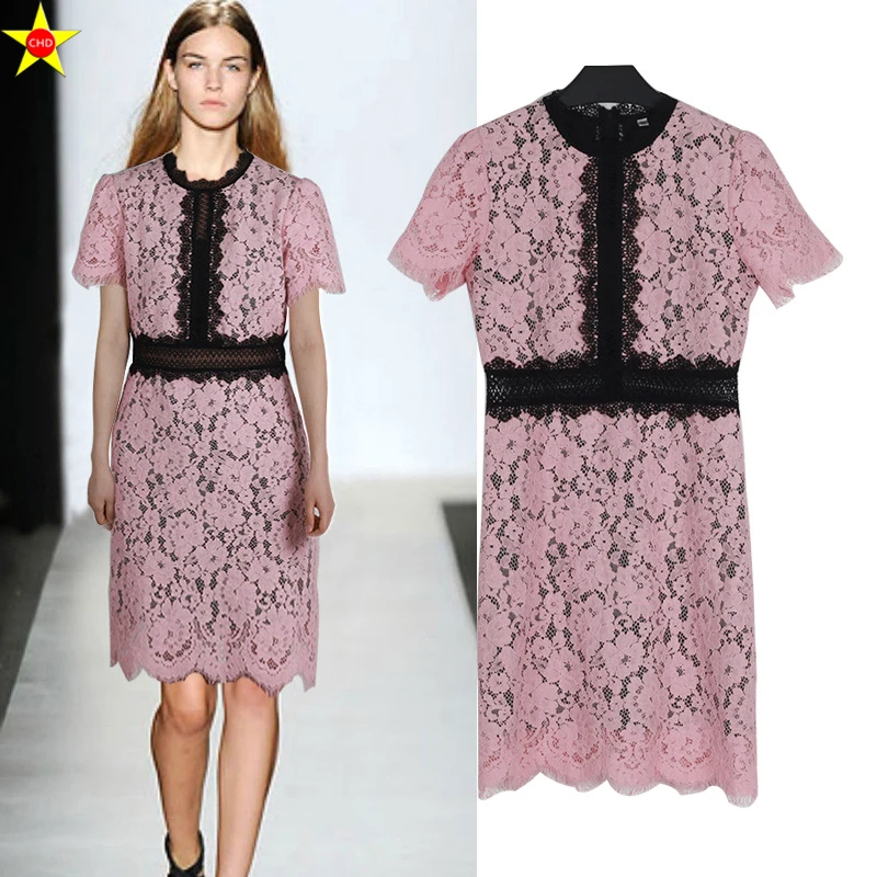 Выдалбливают L-5XL размера плюс повседневные женские кружевные платья 2019 модные