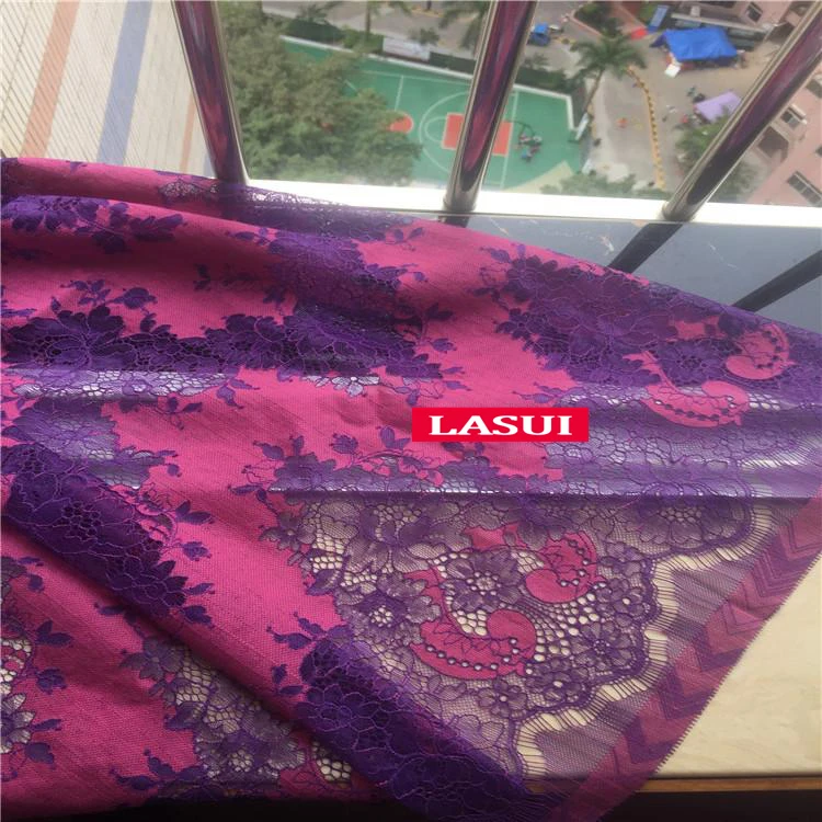 LASUI 1,5 м = 1 шт Высокое качество 23 Цвета двухцветная красивая кружевная ткань с ресницами DIY платье рубашка ткань мягкая приятная для кожи C0157