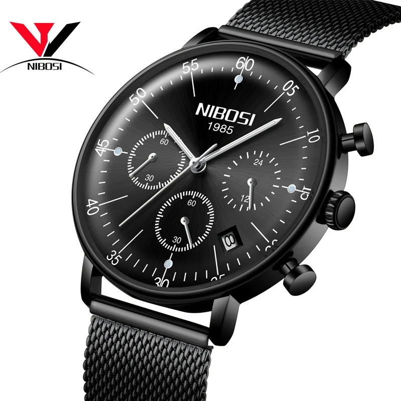 Montre Homme 2018 NIBOSI создать часы для мужчин спортивные армейские военные аналоговые