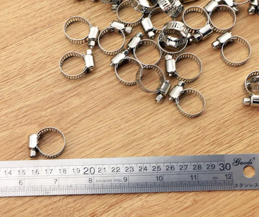 10 шт. Нержавеющая сталь природного газа привод Хомуты 13 мм-20 мм регулируемая