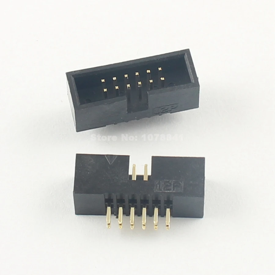 10 шт. 1 27 мм 2x6 Pin 12 контактный DIP мужской окутанный PCB Заголовка коробки IDC коннектор