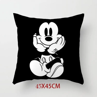 40x40cm-J Мягкая Наволочка с рисунком Микки и Минни Маус для мальчиков и девочек, наволочка для подушки размером 40x40 или 45x45 см - Цвет: 40x40cm-J