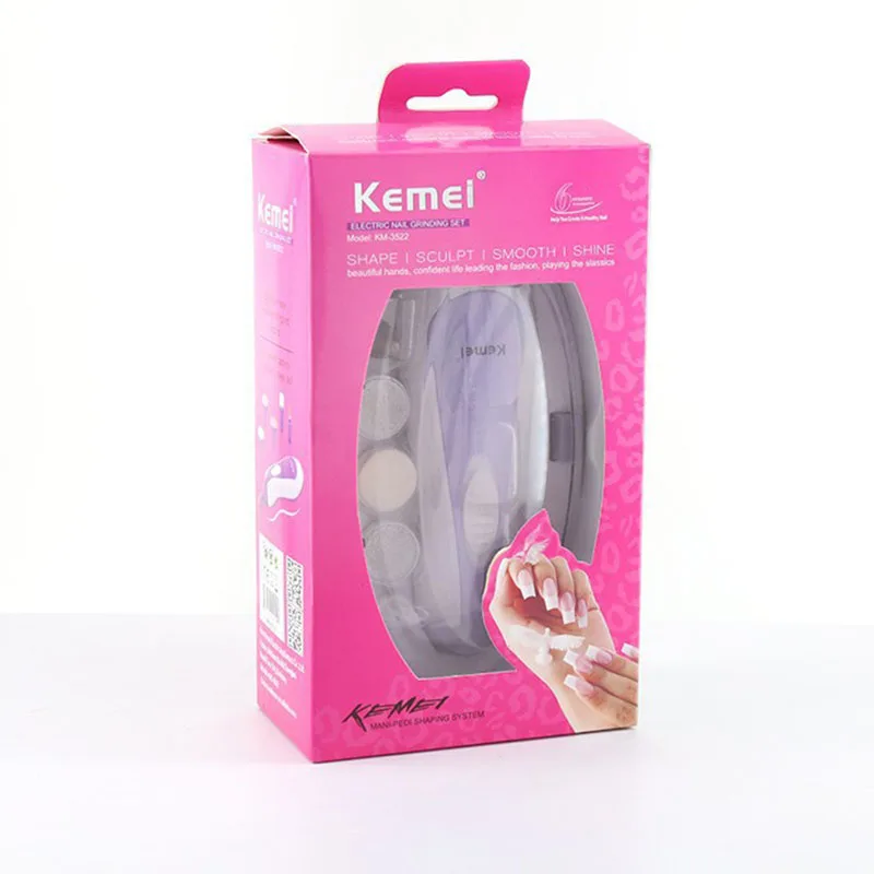 Kemei 6 в 1 комбинированный набор для обрезки ногтей электрическое сверло салона
