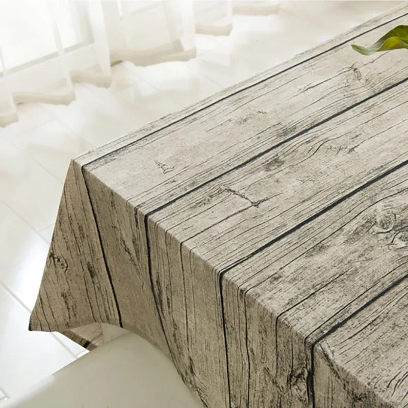 Льняная Скатерть Европа 3d деревянная домашняя/уличная/Праздничная скатерть для