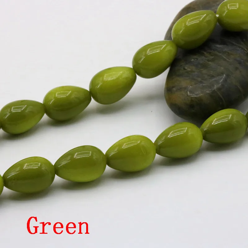 Стеклянные жемчужины в форме капли воды 9x13 мм незакрепленные бусины 15 дюймов