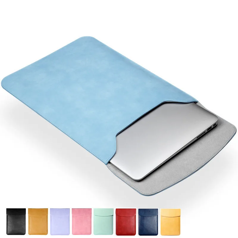 Мягкий Ультратонкий чехол из искусственной кожи для ноутбука Macbook Air Pro Retina 11 12 13 15