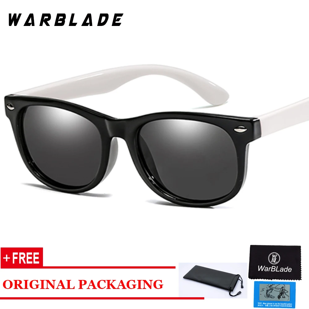 black white Nodare Модные Детские поляризованные солнцезащитные очки TR90 для мальчиков и девочек, детские солнечные очки силиконовые защитные очки детские очки UV400 Óculos - Цвет линз: black white