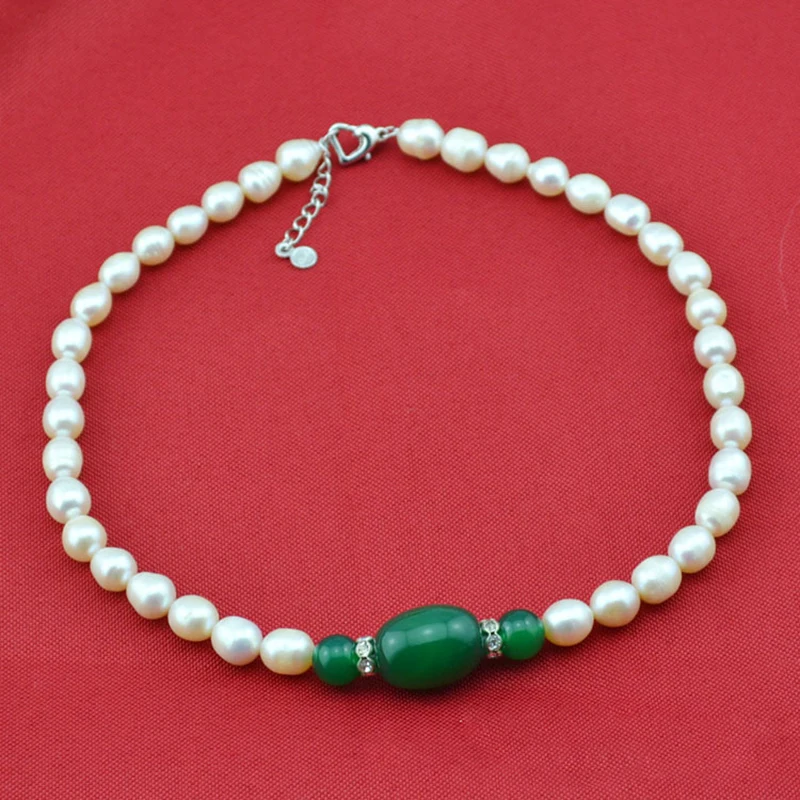 Новые модные женские ожерелья jourssnow с натуральным пресноводным жемчугом, Короткие ювелирные изделия в подарок