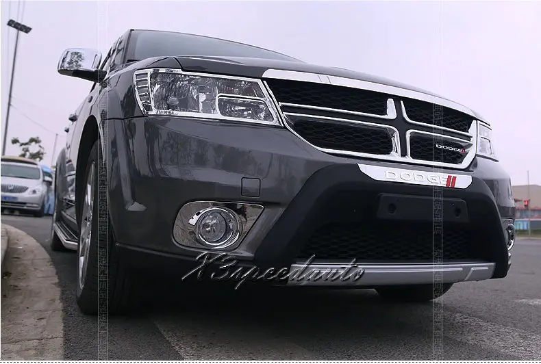 Car Styling Stickers ABS Plastic Chromed Front Fog Light Lamp Cover Trim For Dodge Journey/Jcuv 2009-2014 | Автомобили и