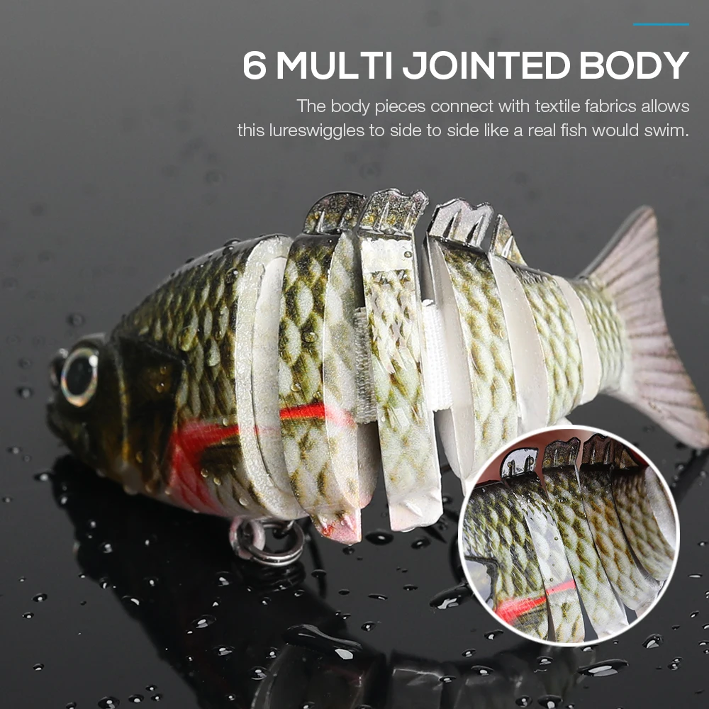 TREHOOK 8 см 10 г Мульти соединенная Swimbait Щука Jerkbaits рыболовные приманки Воблеры