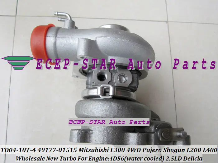 Турбокомпрессор водяной TD04 49177-01515 MR355220 для Mitsubishi Delicia Pajero Shogun L200 L300 L400 4D56T 4D56 2.5L