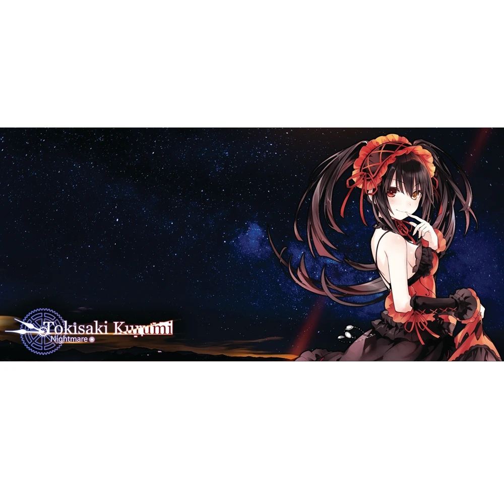 Резиновый коврик для мыши косплея из аниме JK DATE A LIVE Tokisaki Kurumi большой 40*90 см в