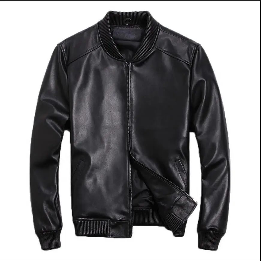 Xs-5xl 2021 новый овечья кожа натуральная кожаная куртка для мужчин тонкий короткий