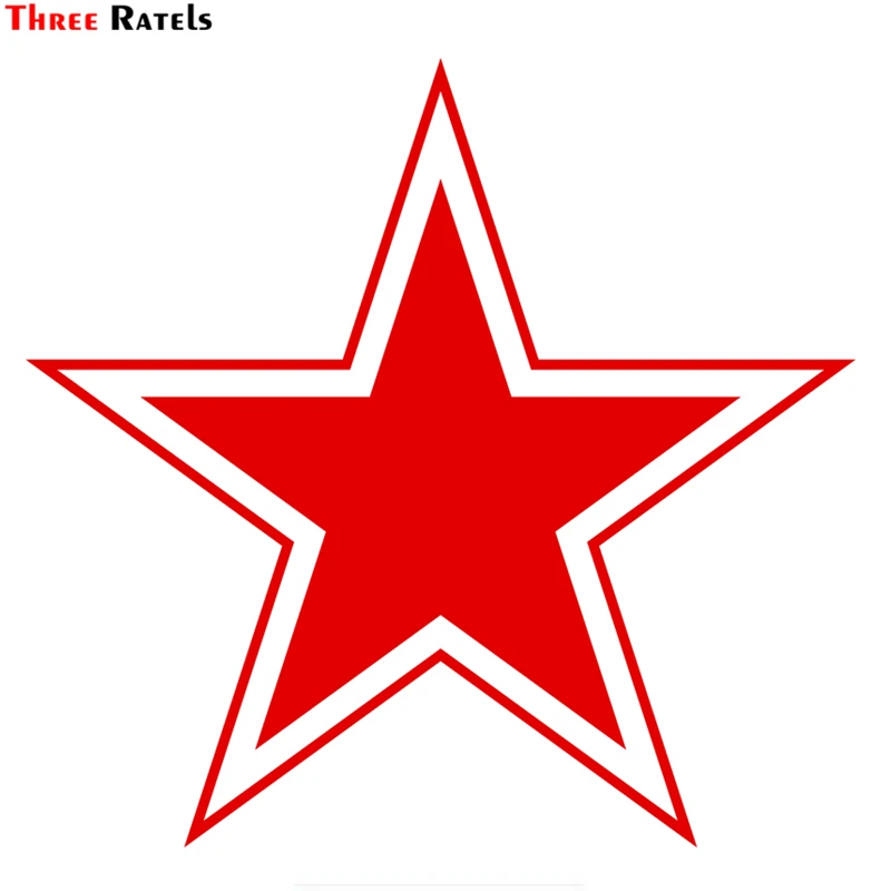 

Three Ratels TZ-928# 14.2*15cm 1-4 Pieces Vinyl Car Sticker Red Star Ussr Auto Stickers