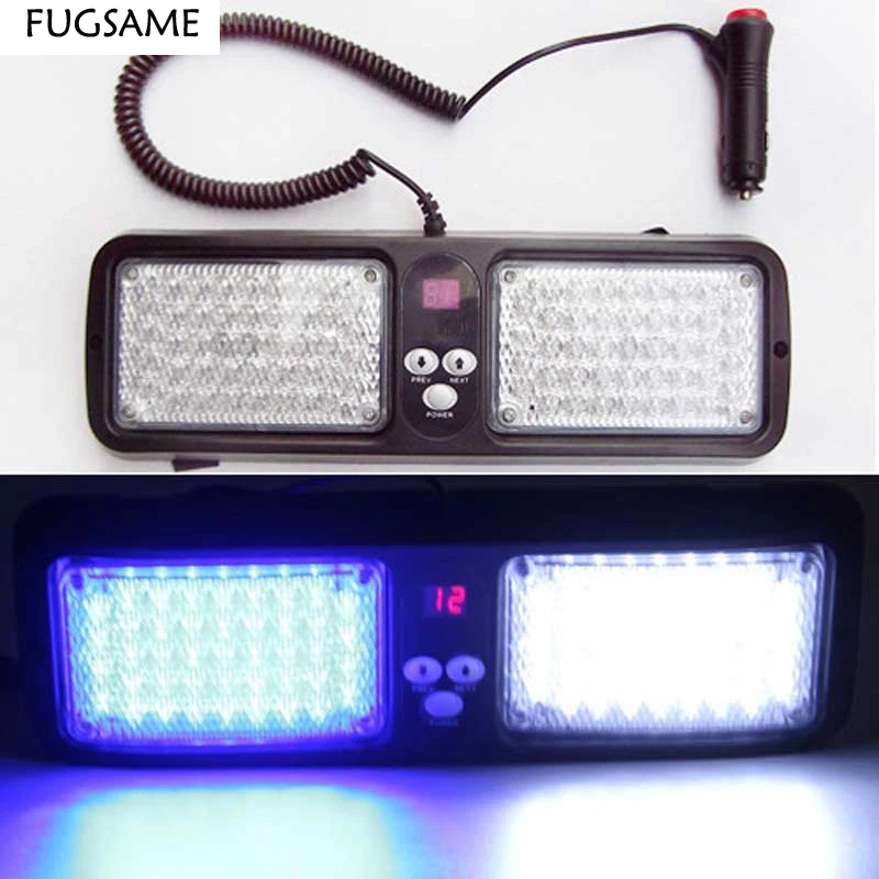 Светодиодная лампа FUGSAME синяя красная с козырьком 86Led для автомобиля/салона