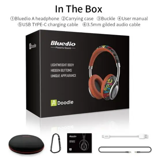 Дiдо Bluedio A2 гарнитура Bluetooth V4.2 Музыка беспроводные наушники стерео бинауральные