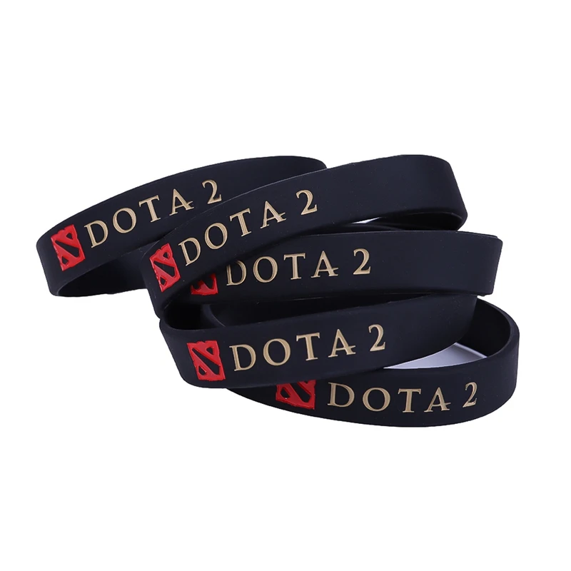 DOTA 2 силиконовые резиновые браслеты Dota2 браслет Carry Gank Solo поддержка Offlane Brasle для лучших друзей мужские ювелирные изделия