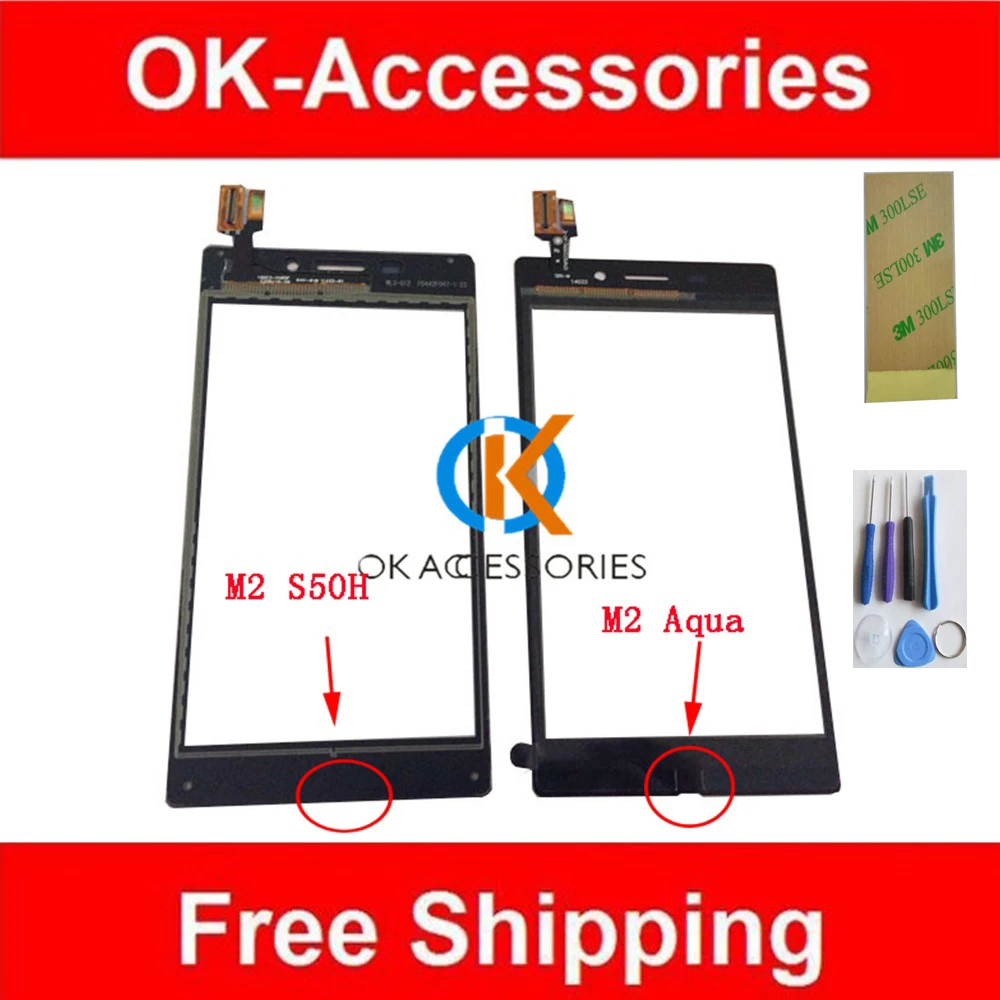 Черный белый цвет для sony Xperia M2 Aqua S50h D2403 сенсорный экран дигитайзер 1 шт./лот с