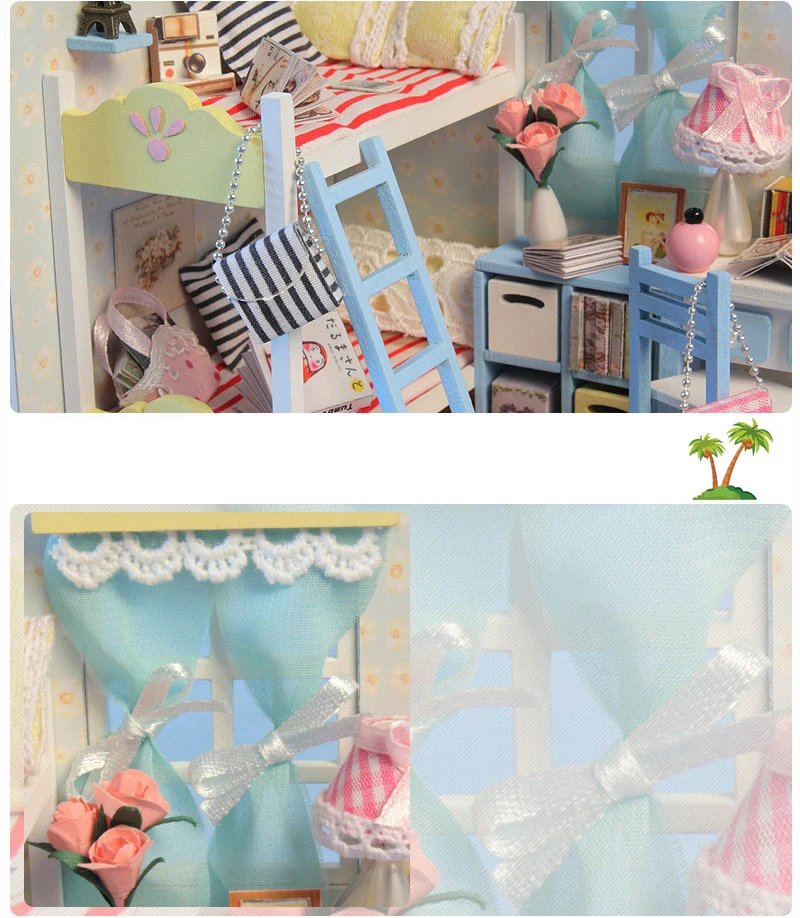 3D Детские деревянные сборные DIY Кукольный дом игрушка Miniatura кукольные домики наборы мебели для девочек Декор для гостиной подарок на день рождения