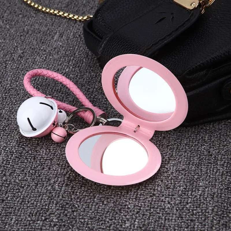 Мультфильм hello kitty косметическое зеркало брелок KT Cat Key Holder женский автомобильный кошелек Шарм Подвеска подарочные брелки Llavero Porte Clef