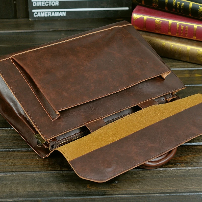 2020 New Fashion Genuine Leather Mens Messenger Bags Handbags Famous Brand Designer Real Briefcase Laptop Shoulder Bag | Багаж и сумки