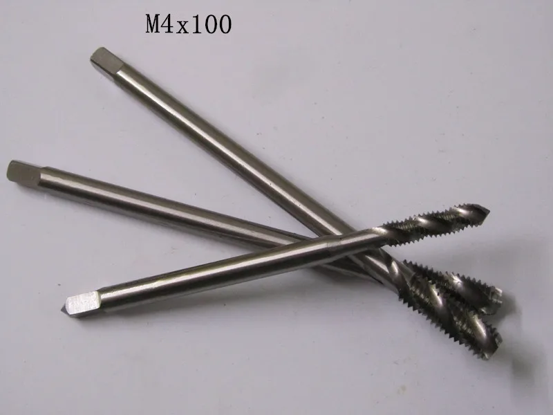 5 шт. M4X100MM HSS M2 длинный спиральный кран краны бесплатная доставка