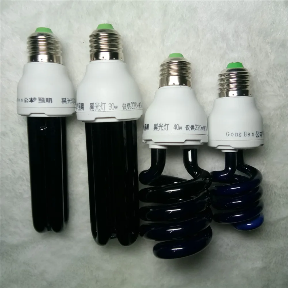 E27 20W 40W 220V ультрафиолетовый светильник энергосберегающая лампа спиральный