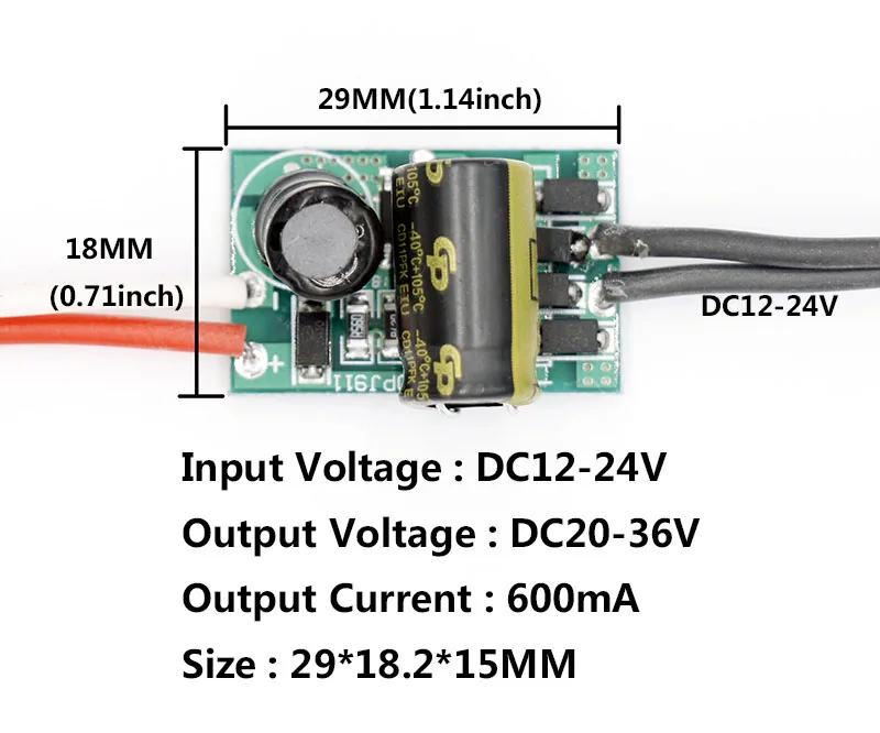 Светодиодный драйвер 3X3 Вт, 3X4 Вт, 10 Вт, 12 Вт, DC12-24V для Светодиодный источник питания, светильник с постоянным током напряжения, трансформатор, светодиодный светильник s