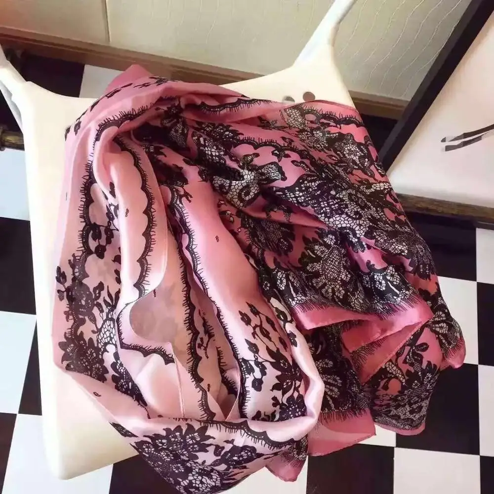 

luxury brand Classic women silk scarf female scarves ladies beach wrap chiffon shawl Printed sunscreen bandanna foulard muffler