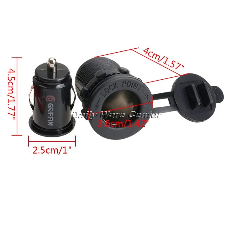 12 24 в универсальное зарядное устройство для мотоцикла с двумя USB портами