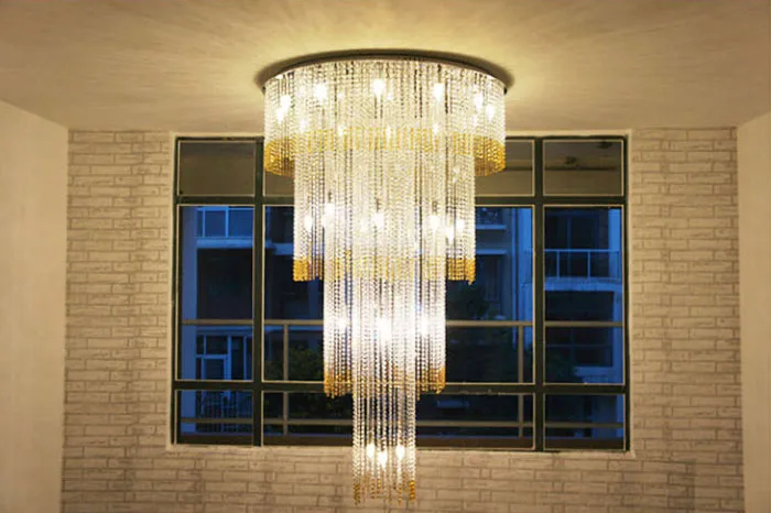 Люстра с двойной лестницы для гостиной|lamp chandelier|chandelier moderndouble chandelier |