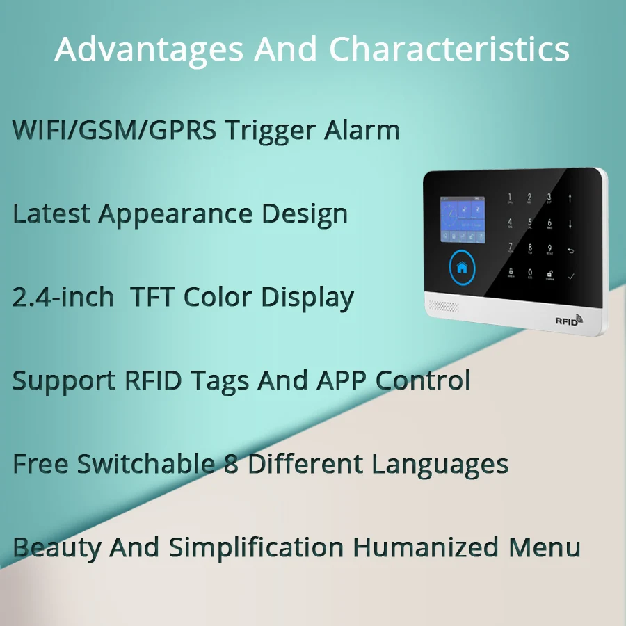 Сигнализация Беспроводная с Wi Fi на солнечной батарее|alarma wifi|alarma wirelessalarma solar |